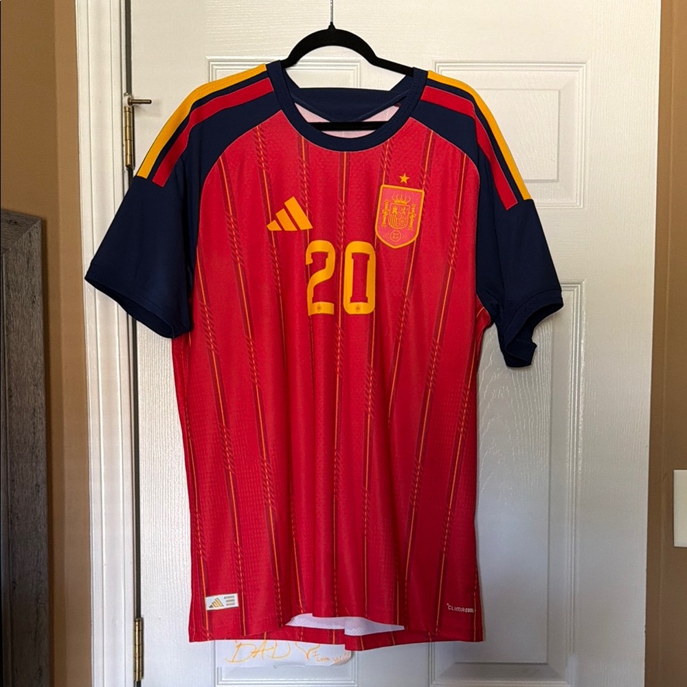 Adidas Spain 2026 Authentic Home Spain National Team #20 Pedri Jersey